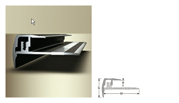 2-teiliges Treppenkantensystem Ambiente zur fachgerechten Treppenrenovierung