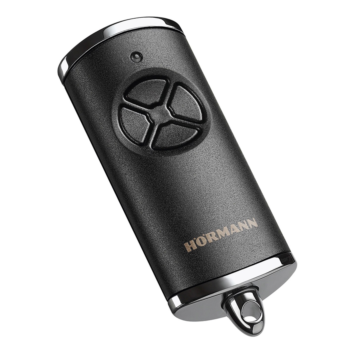 Hörmann Handsender HSE 4 868-BS schwarz Struktur chrom Zink-Druckguss-Kappen