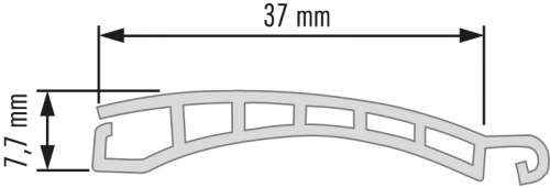 Leo Rolllladenprofil Mini 7/37 gelocht gerillt weiß