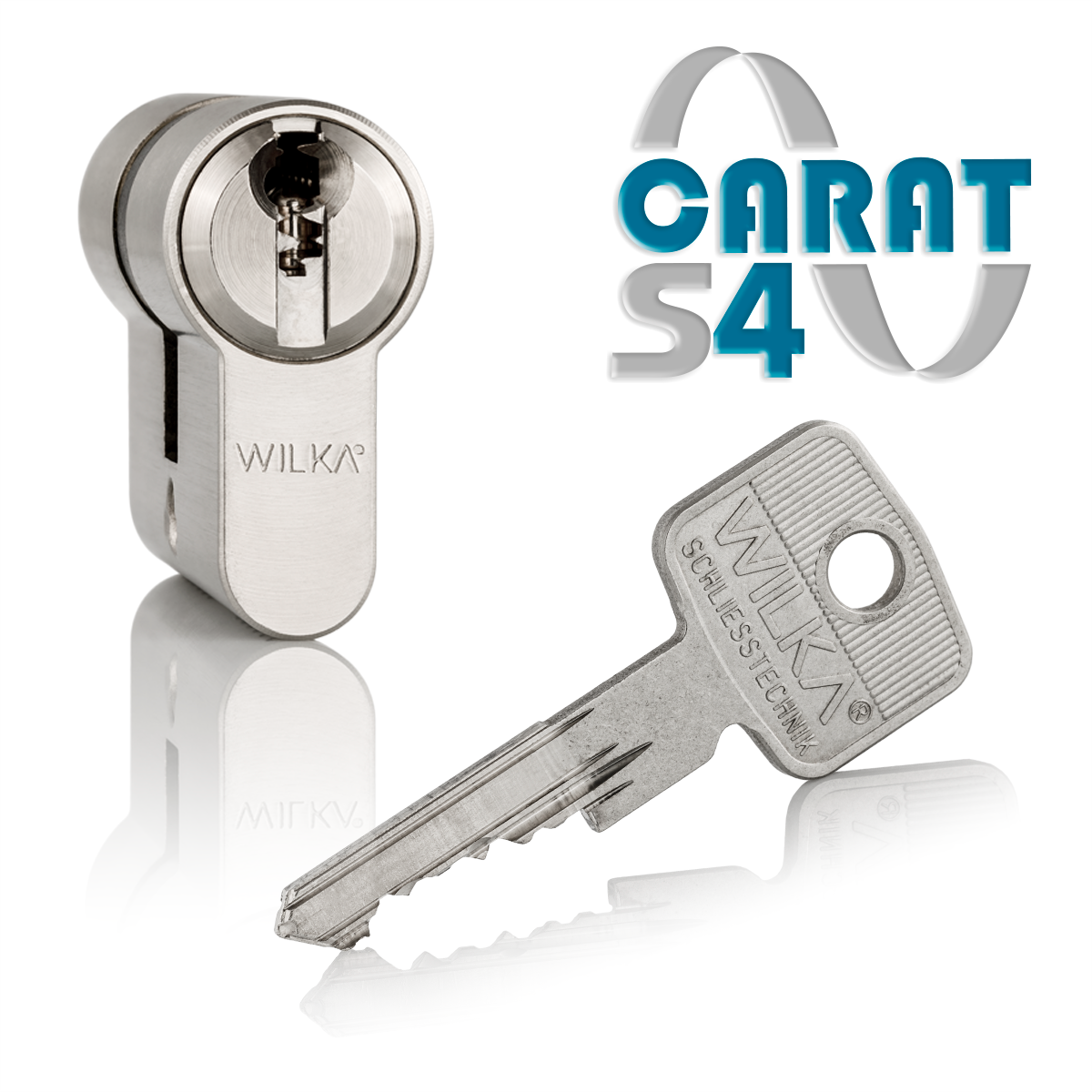 Wilka-Profilzylinder 1463 Mmv. 30/30mm Carat S4 mit Sicherungskarte