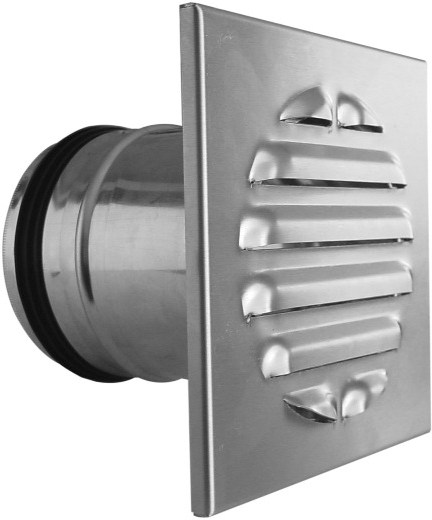 Wetterschutzgitter mit Stutzen